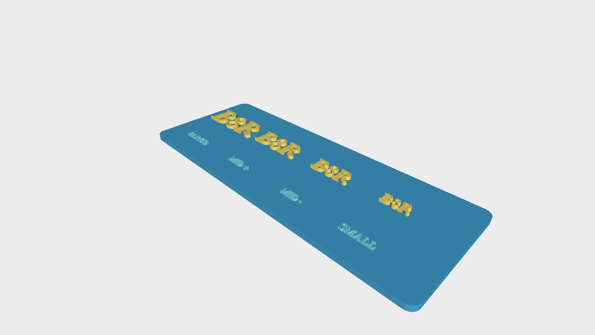 Preview of Text Printability Test Board