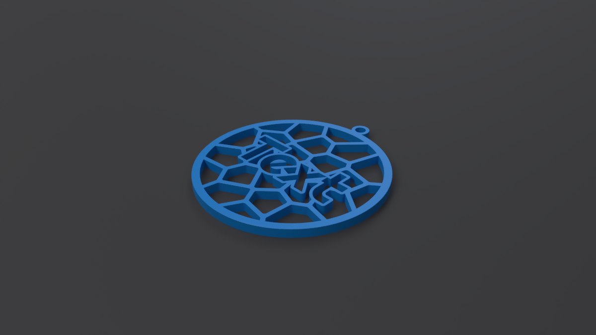 Preview of Voronoi Trivet with text