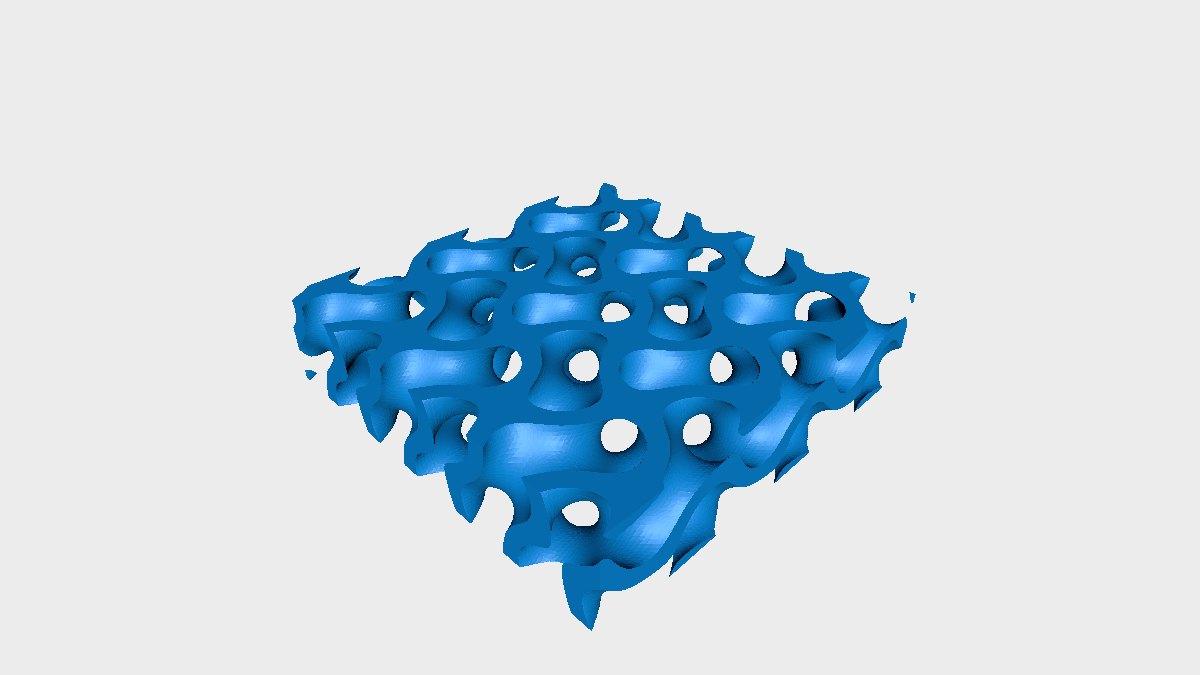 Preview of TPMS gyroid example
